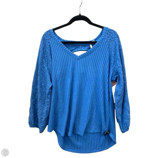 Top Long Sleeve By Cato In Blue, Size: Xl