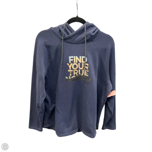 Sweatshirt Hoodie By Columbia In Navy, Size: 1x
