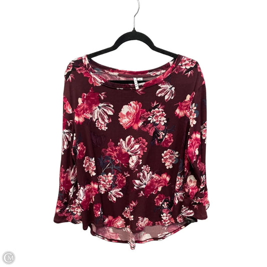 Top Long Sleeve By Elle In Purple, Size: Xxl