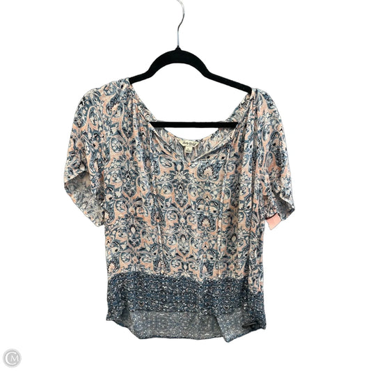 Top Short Sleeve By Lucky Brand In Multi-colored, Size: L