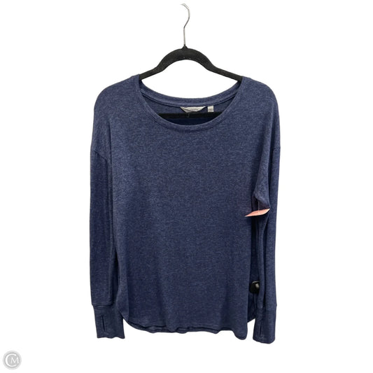 Athletic Top Long Sleeve Collar By Athleta In Navy, Size: M