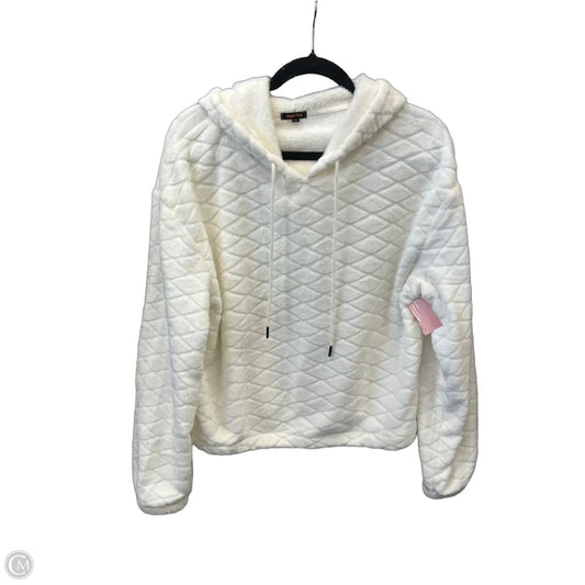 Sweatshirt Hoodie By Clothes Mentor In White, Size: Xl