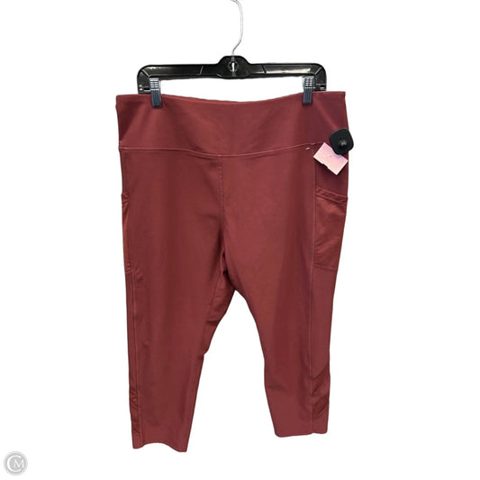 Athletic Leggings By Mondetta In Red, Size: Xxl