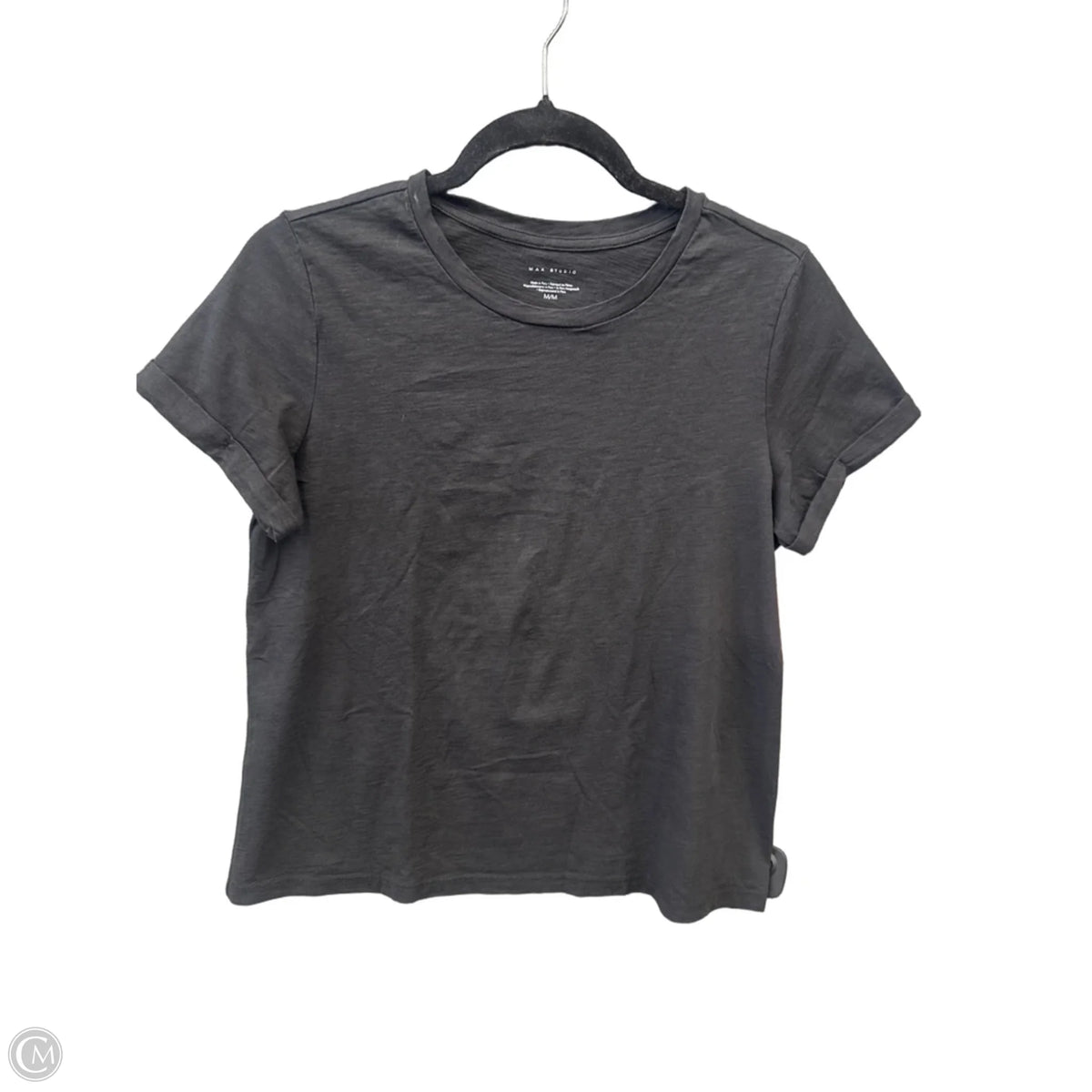Top Short Sleeve By Max Studio In Black, Size: M