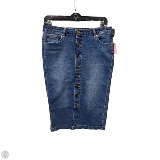 Skirt Midi By D Jeans In Blue Denim, Size: 10