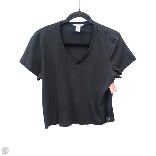 Top Short Sleeve By Calvin Klein In Black, Size: L