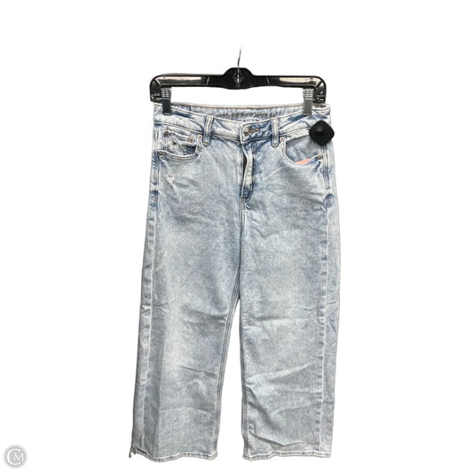 Jeans Straight By American Eagle In Blue Denim, Size: 0