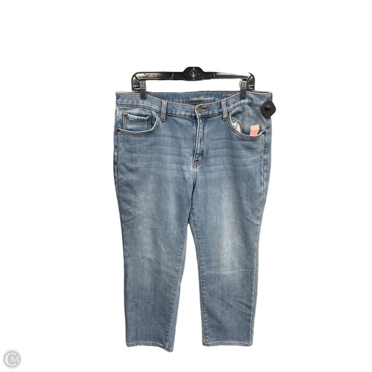Jeans Straight By Eddie Bauer In Blue Denim, Size: 16