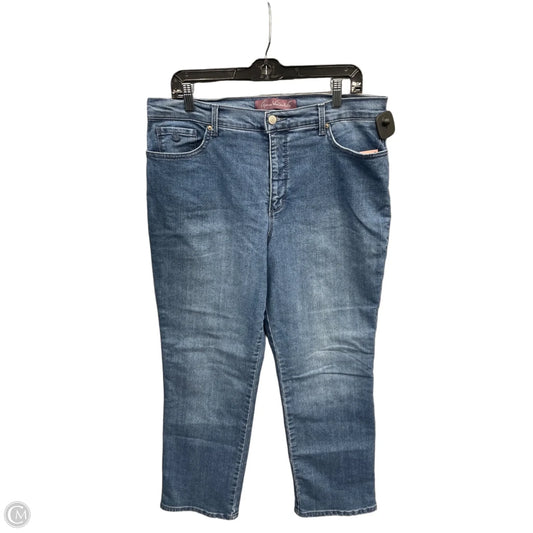 Jeans Straight By Gloria Vanderbilt In Blue Denim, Size: 16