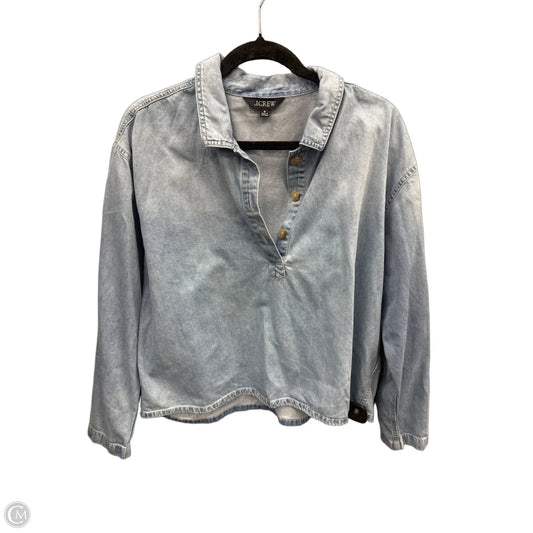 Top Long Sleeve By J. Crew In Blue Denim, Size: M