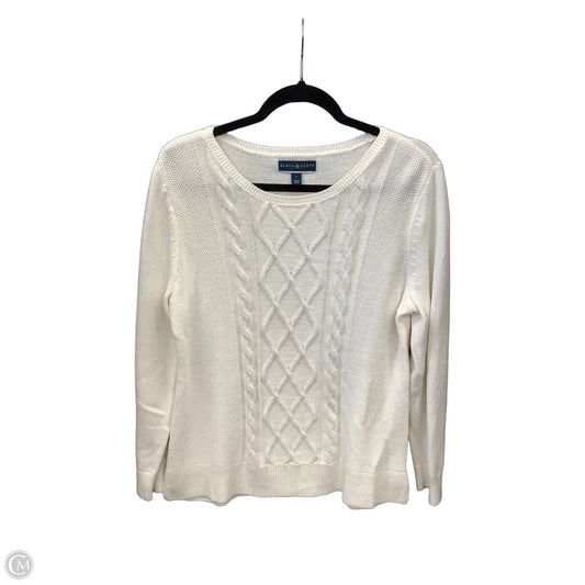 Sweater By Karen Scott In White, Size: L