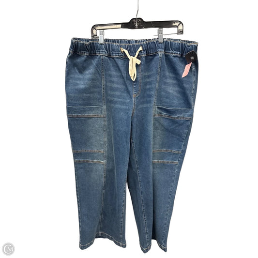 Jeans Wide Leg By Bloomchic In Blue Denim, Size: 20