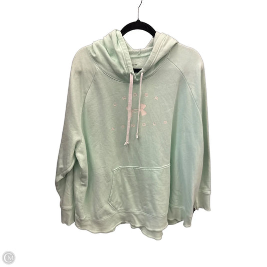 Athletic Sweatshirt Hoodie By Under Armour In Green, Size: 3x