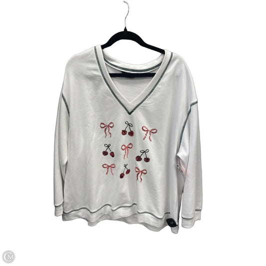 Top Long Sleeve By Bloomchic In White, Size: 3x