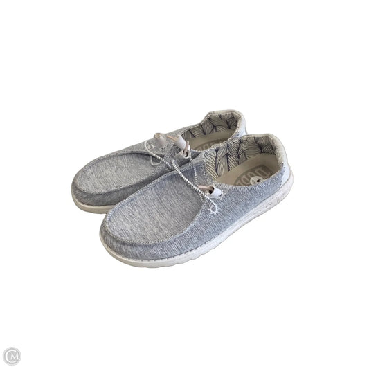 Shoes Flats By Hey Dude In Blue, Size: 9