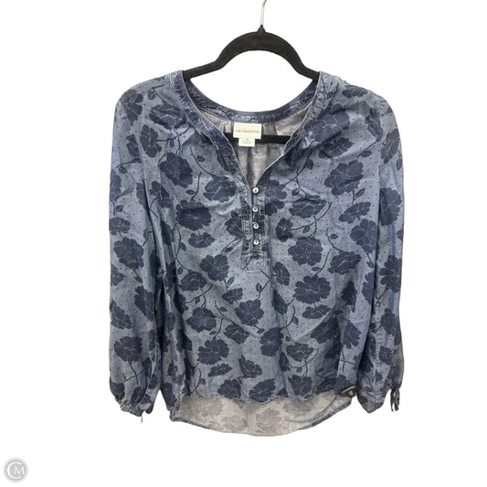 Top Long Sleeve By Liz Claiborne In Blue, Size: M