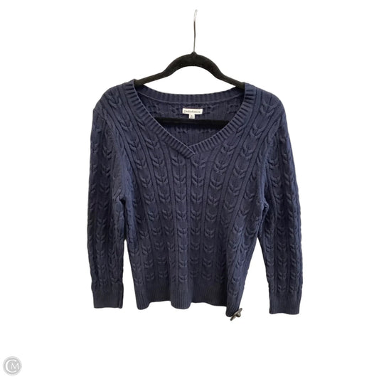 Sweater By Croft And Barrow In Navy, Size: L