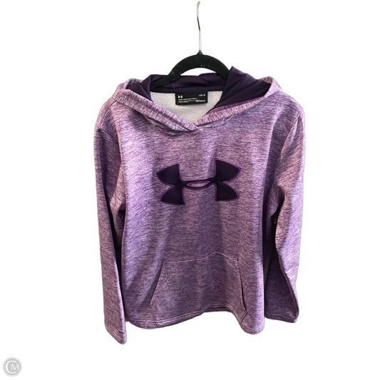 Athletic Sweatshirt Hoodie By Under Armour In Purple, Size: L