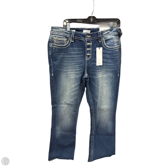 Jeans Boot Cut By Vigoss In Blue Denim, Size: 14