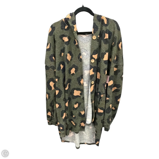 Cardigan By Heimish Usa In Leopard Print, Size: 1x