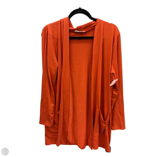 Cardigan By Zenana In Orange, Size: 2x