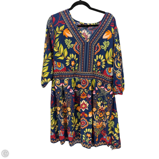 Dress Casual Midi By Bloomchic In Multi-colored, Size: 2x