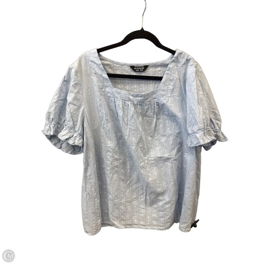 Top Short Sleeve By Bloomchic In Blue, Size: 2x