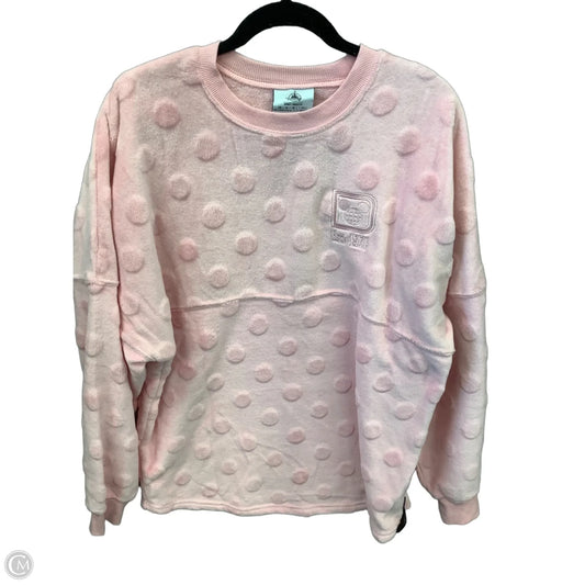Sweatshirt Crewneck By Disney In Pink, Size: L