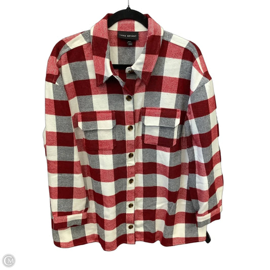 Jacket Shirt By Lane Bryant In Plaid Pattern, Size: Xl