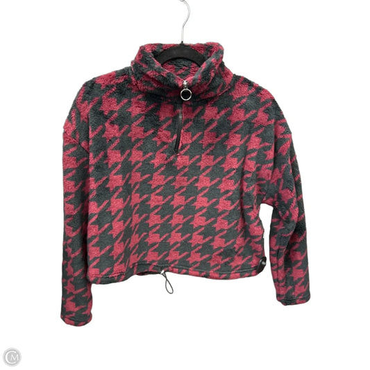 Sweatshirt Collar By Clothes Mentor In Black & Red, Size: L