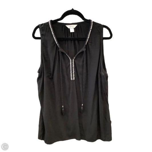 Top Sleeveless By Cj Banks In Black, Size: 1x