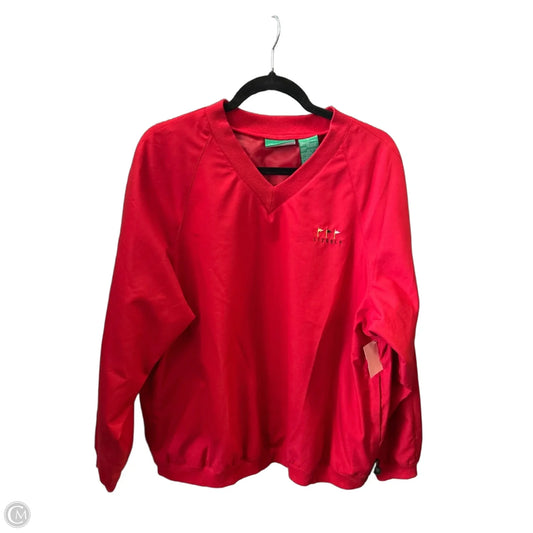 Athletic Jacket By Liz Claiborne In Red, Size: L