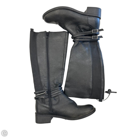 Boots Mid-calf Flats By Clothes Mentor In Black, Size: 9.5
