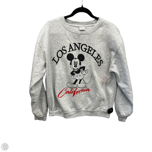 Sweatshirt Crewneck By Disney In Grey, Size: Xl