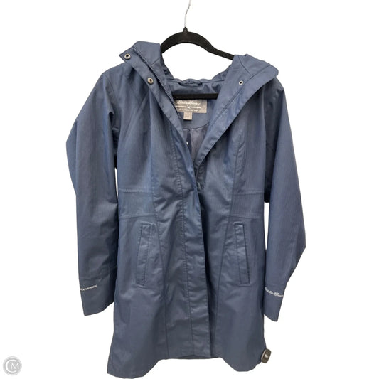 Coat Raincoat By Eddie Bauer In Navy, Size: S