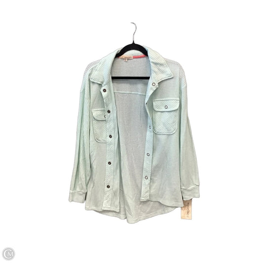Top Long Sleeve By Rewind In Teal, Size: L
