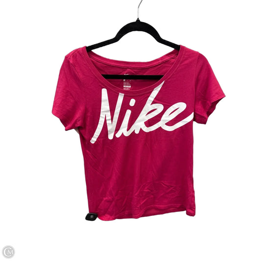 Athletic Top Short Sleeve By Nike In Pink, Size: Sp