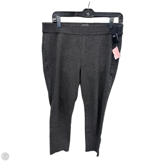 Pants Leggings By Calvin Klein In Grey, Size: 14