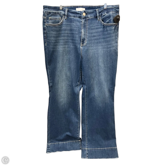 Pants Wide Leg By Vervet In Blue Denim, Size: 22