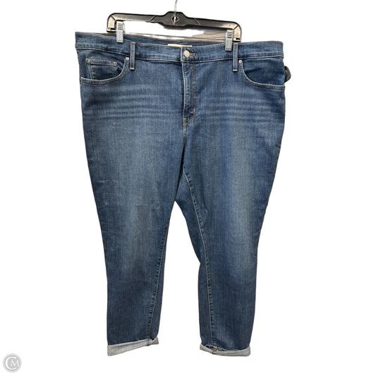 Jeans Skinny By Levis In Blue Denim, Size: 22