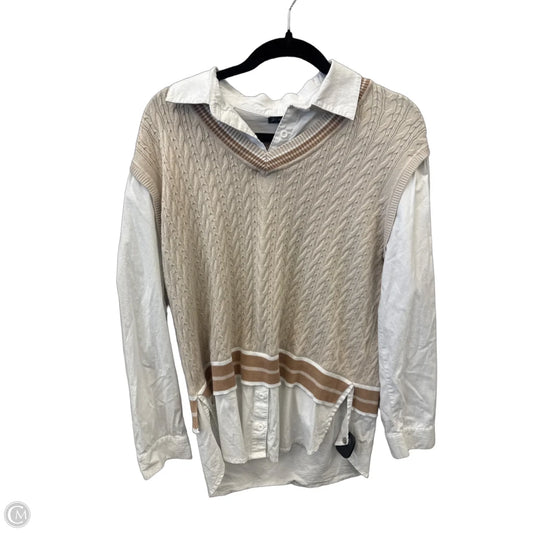 Top Long Sleeve By Adrianna Papell In Multi-colored, Size: L