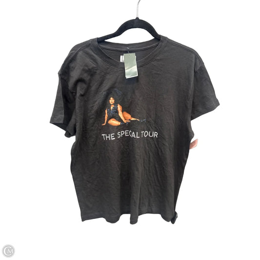 Top Short Sleeve By Clothes Mentor In Black, Size: L