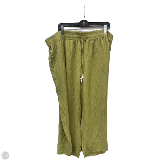 Pants Wide Leg By Ava & Viv In Green, Size: 2x