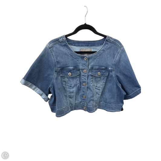 Jacket Shirt By Torrid In Blue Denim, Size: 3x