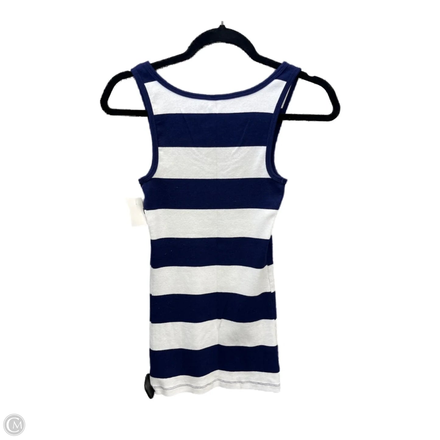 Top Sleeveless By Old Navy In Blue & White, Size: M