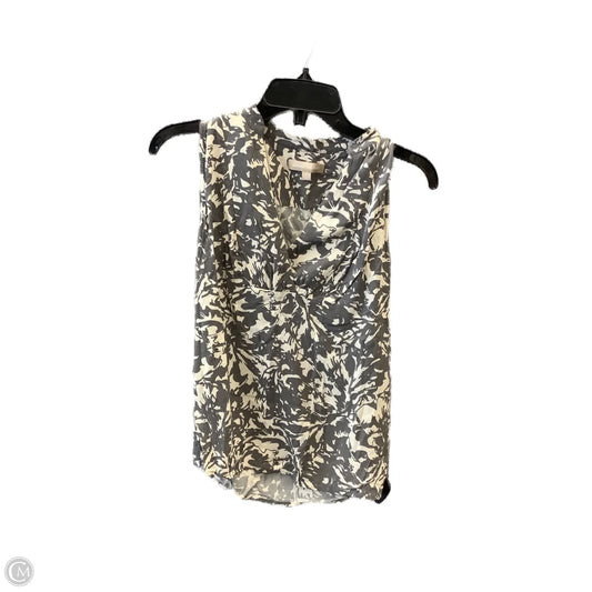 Top Sleeveless By Banana Republic In Grey & White, Size: 0