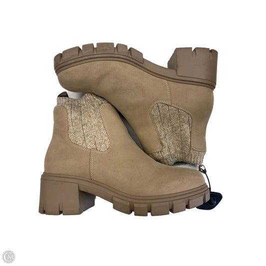 Boots Ankle Heels By Mia In Beige, Size: 8.5