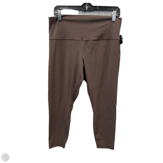 Athletic Leggings By Lululemon In Brown, Size: 14