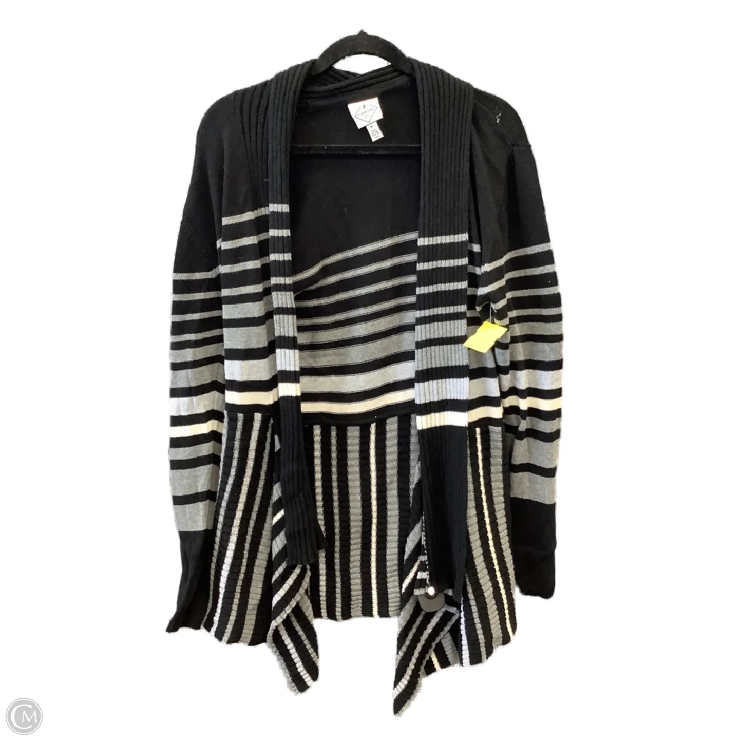 Cardigan By St Johns Bay In Black & Grey, Size: M