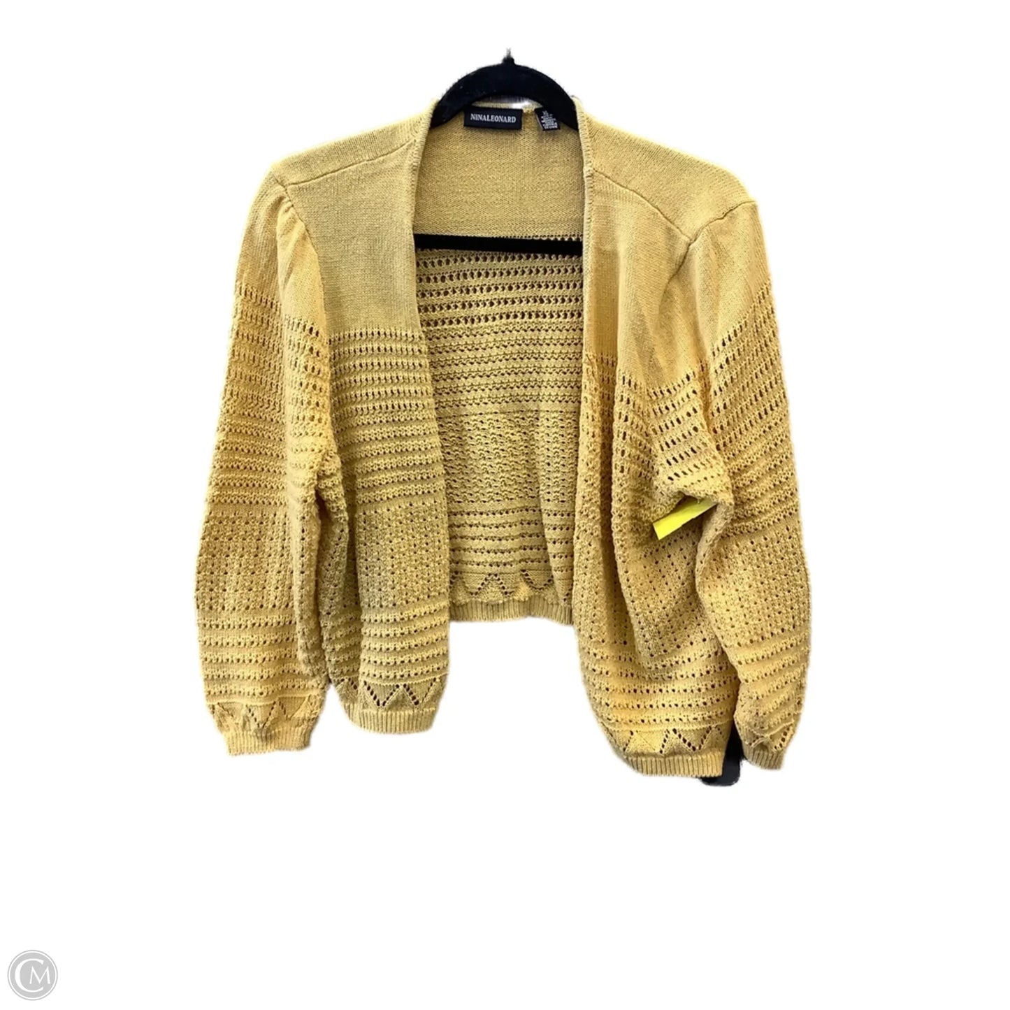 Cardigan By Clothes Mentor In Yellow, Size: Xl